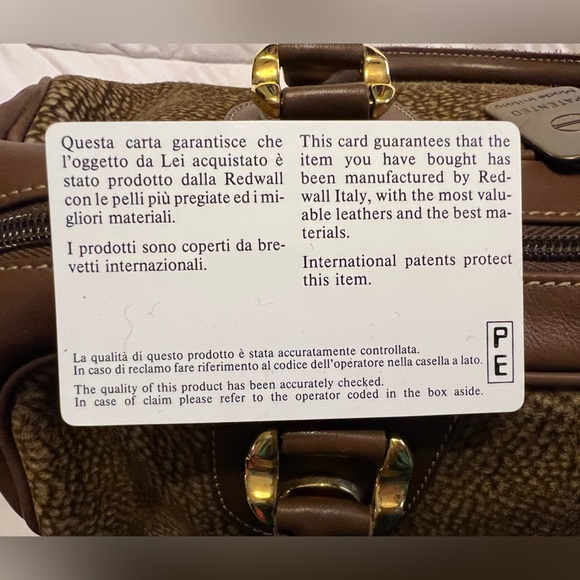 Borbonese Redwall authentic large dome purse. Made in Italy. Quail suede leather - Picture 7 of 16